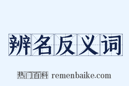 辨名反义词是什么意思的图片